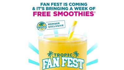 One Week of Smoothie Bliss – Free at Tropical Smoothie Cafe!