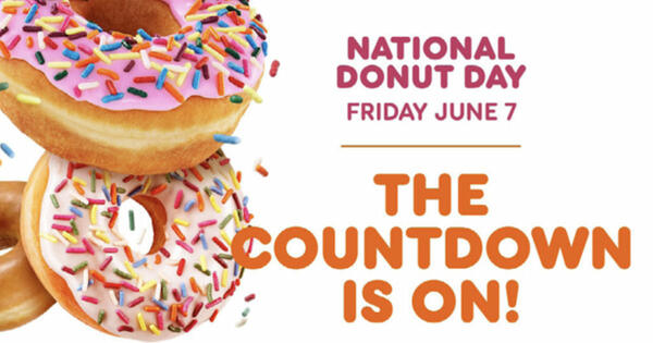 Don't miss your time, go for a Free Donut at Dunkin' on June 7th!