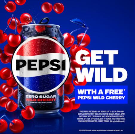 Claim Your Free Pepsi Wild Cherry After Rebate!