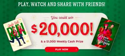 Your Chance to Win $20,000 or $1,000 Weekly from Hallmark Channel!