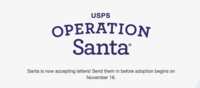 Santa’s Helpers Needed! Give or Get a Gift through USPS Operation Santa