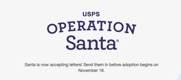 Santa’s Helpers Needed! Give or Get a Gift through USPS Operation Santa