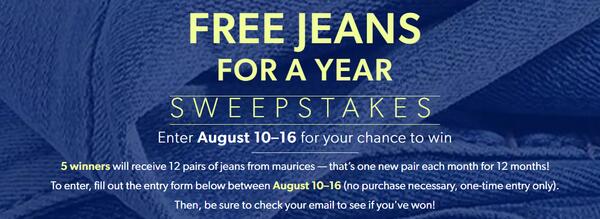 Blues Got You Down? Win Free Jeans for a Year from Maurices!