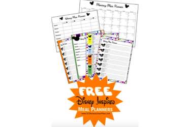 Download Disney Inspired Printable Meal Planners for Free